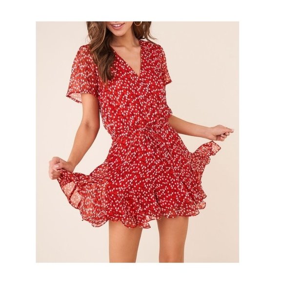 Romper Ruffle Chiffon - in Red - Picture 6 of 6